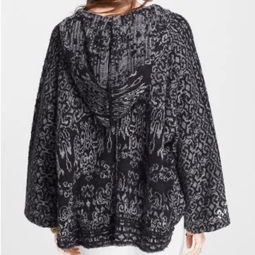 ✨NWT Free People Oversized Slouchy Boho Fuzzy Wool Alpaca Hooded Grunge Sweater - Picture 5 of 16